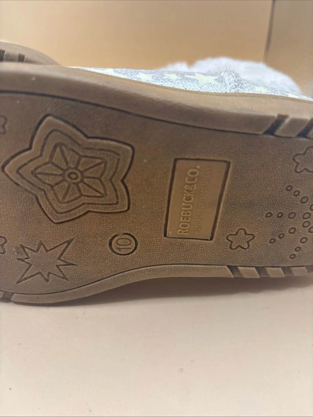 Roebuck & Co. Toddler Girls Size 10 Silver Metallic Cozy Boots Warm Comfortable